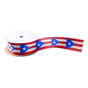 Puerto Rico Flag Satijnen Lint