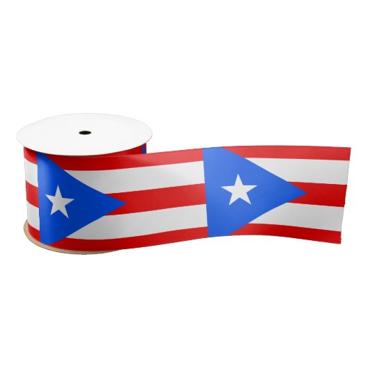 Puerto Rico Flag Satijnen Lint (Spoel)