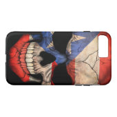 Puerto Rico Flag Skull op Black Case-Mate iPhone Case (Achterkant (Horizontaal))