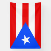 Puerto Rico Flag Spandoek (Verticaal)