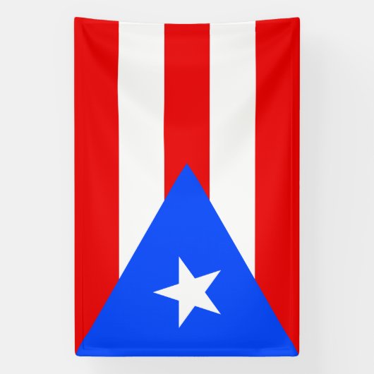 Puerto Rico Flag Spandoek (Verticaal)