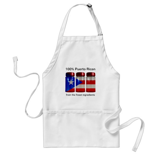 Puerto Rico Flag Spice Jars Apron Standaard Schort (Voorkant)