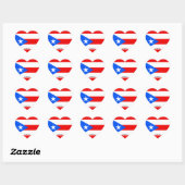 Puerto Rico Flag Splendid Patriotic Hart Sticker (Vel)