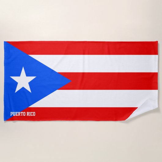 Puerto Rico Flag Splendid Patriotic Strandlaken (Voorkant)