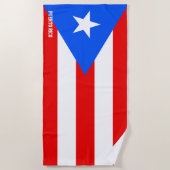 Puerto Rico Flag Splendid Patriotic Strandlaken (Voorkant)
