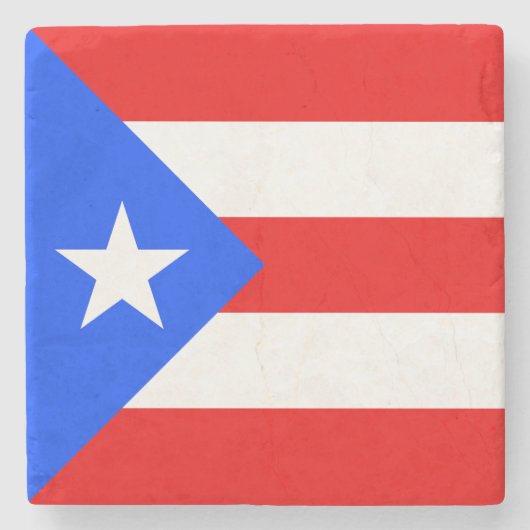 Puerto Rico Flag Stenen Onderzetter (Voorkant)