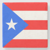 Puerto Rico Flag Stenen Onderzetter (Voorkant)