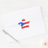 Puerto Rico Flag Ster Sticker (Envelop)