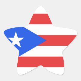 Puerto Rico Flag Ster Sticker