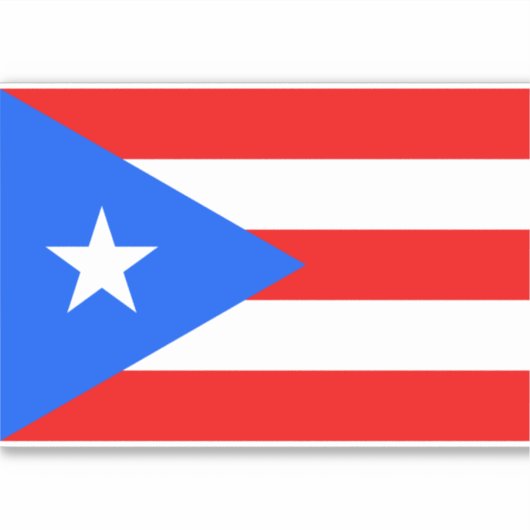 Puerto Rico Flag Sticker (Voorkant)