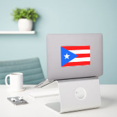 Puerto Rico Flag Sticker (Laptop op bureau)