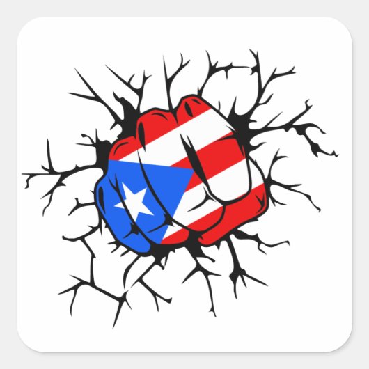 Puerto Rico Flag Sticker (Voorkant)