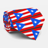 Puerto Rico Flag Stropdas (Opgerold)