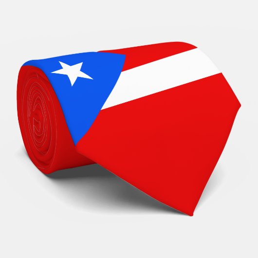 Puerto Rico Flag Stropdas (Opgerold)