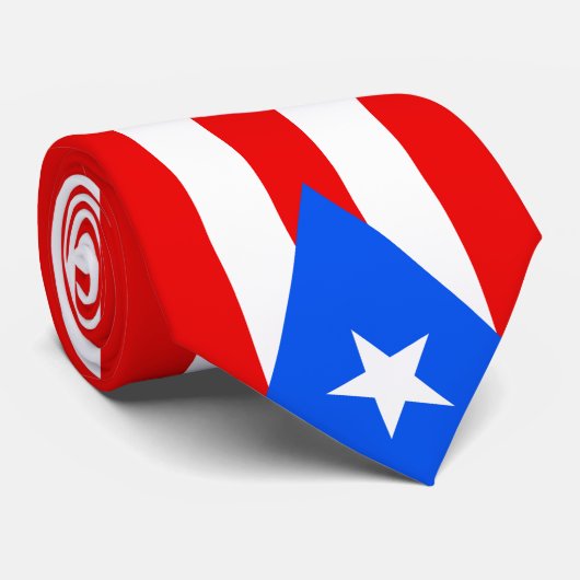Puerto Rico Flag Stropdas (Opgerold)