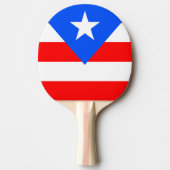 Puerto Rico Flag Tafeltennisbatje (Voorkant)