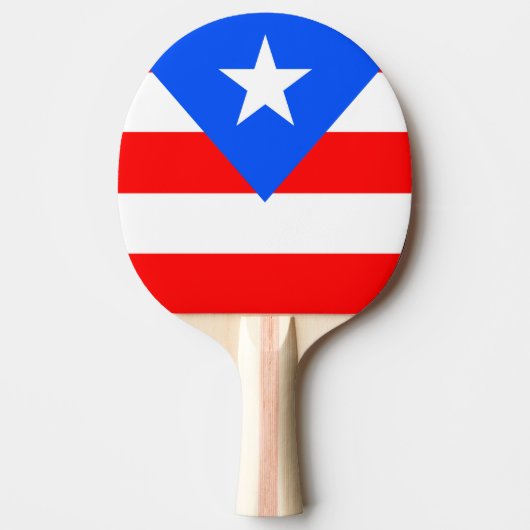 Puerto Rico Flag Tafeltennisbatje (Voorkant)