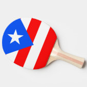Puerto Rico Flag Tafeltennisbatje (Zijkant)