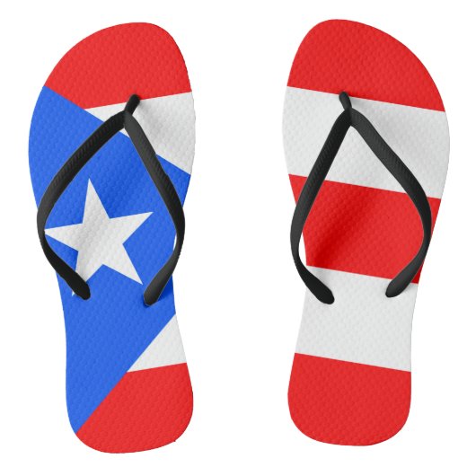 Puerto Rico Flag Teenslippers (Voetbed)