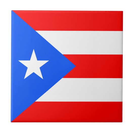 Puerto Rico Flag Tegeltje (Voorkant)