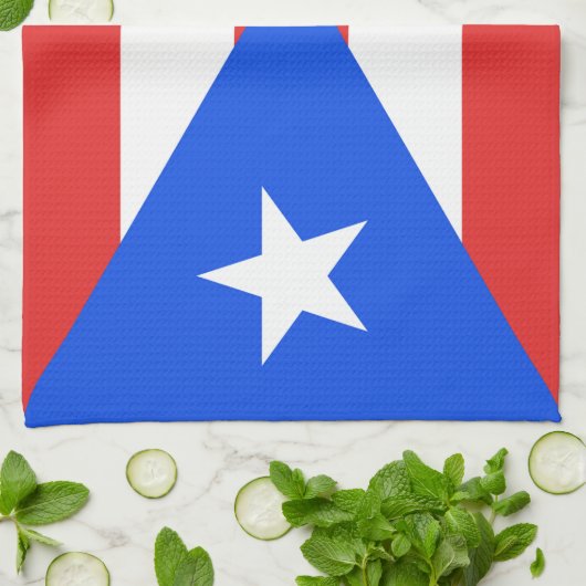 Puerto Rico Flag Theedoek (Gevouwen)
