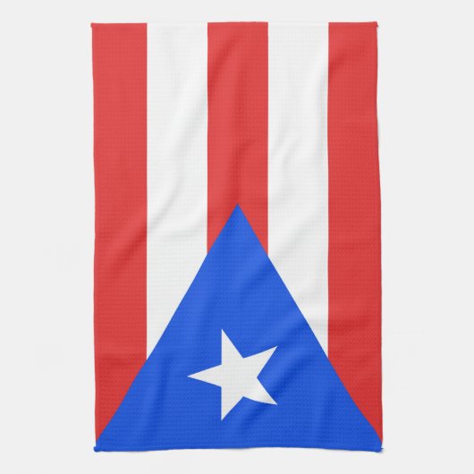Puerto Rico Flag Theedoek (Verticaal)
