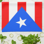 Puerto Rico Flag Theedoek (Gevouwen)