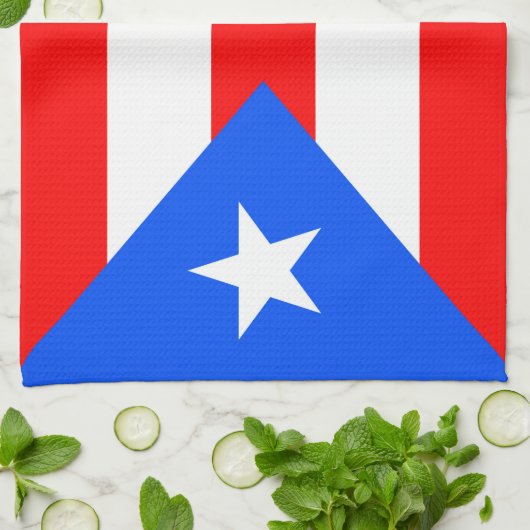 Puerto Rico Flag Theedoek (Gevouwen)