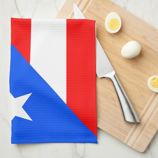 Puerto Rico Flag Theedoek (Quarter Fold)
