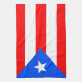 Puerto Rico Flag Theedoek (Verticaal)
