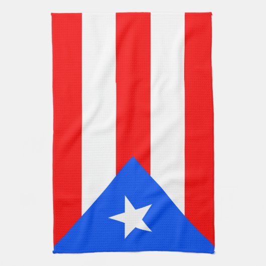 Puerto Rico Flag Theedoek (Verticaal)