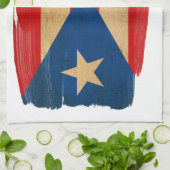 Puerto Rico Flag Theedoek (Gevouwen)