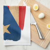 Puerto Rico Flag Theedoek (Quarter Fold)