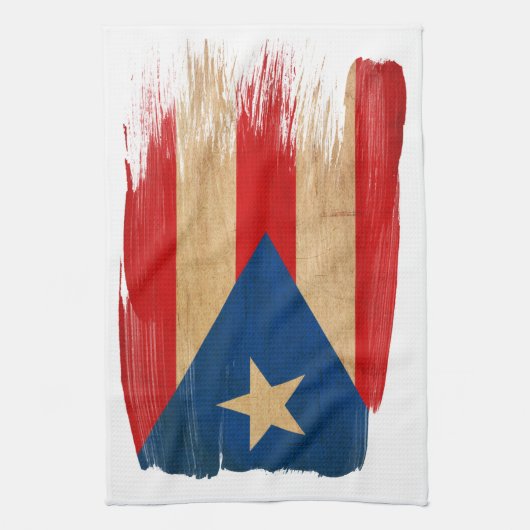 Puerto Rico Flag Theedoek (Verticaal)