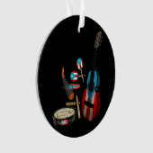 Puerto Rico Flag | Traditionele Boricua-instrument Ornament (voorkant)