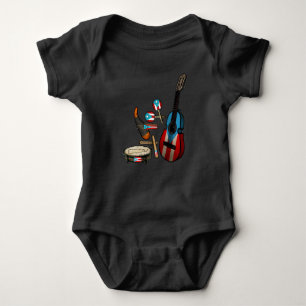 Puerto Rico Flag   Traditionele Boricua-instrument Romper
