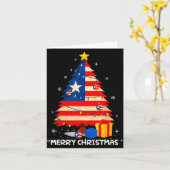Puerto Rico Flag Tree Lights Christmas Pajamas -co Kaart (Gele Bloem)