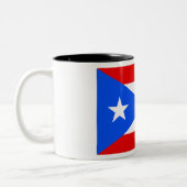 Puerto Rico Flag Tweekleurige Koffiemok (Links)