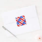 Puerto Rico Flag Vierkante Sticker (Envelop)