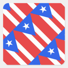 Puerto Rico Flag Vierkante Sticker