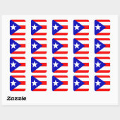 Puerto Rico Flag Vierkante Sticker (Vel)