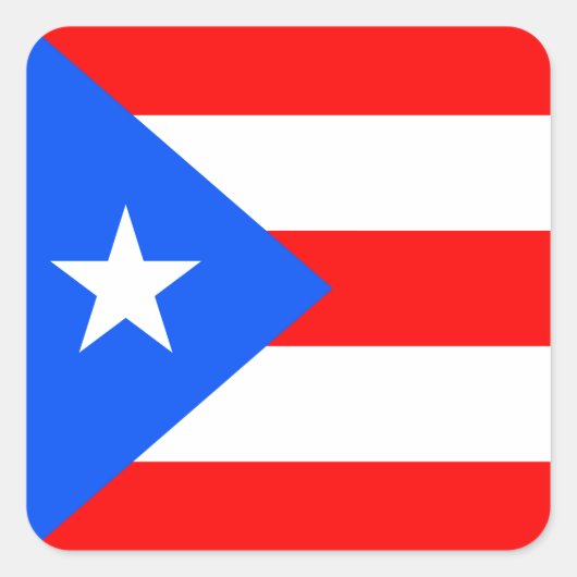 Puerto Rico Flag Vierkante Sticker (Voorkant)