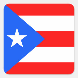 Puerto Rico Flag Vierkante Sticker