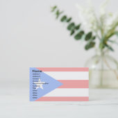 Puerto Rico Flag Visitekaartje (Staand voorkant)