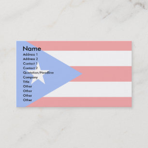 Puerto Rico Flag Visitekaartje