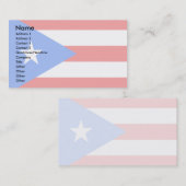 Puerto Rico Flag Visitekaartje (Voorkant / Achterkant)