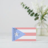 Puerto Rico Flag Visitekaartje (Staand voorkant)