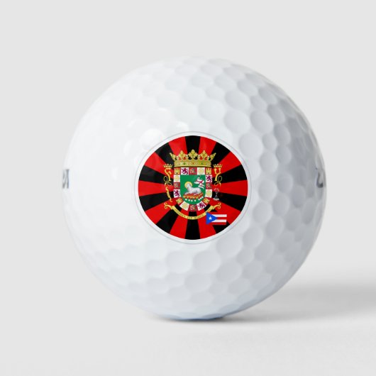Puerto Rico Flag Willson Ultra Golf Balls Golfballen (Voorkant)