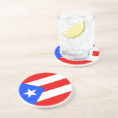 Puerto Rico Flag Zandsteen Onderzetter (Zijkant)