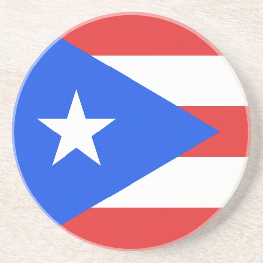 Puerto Rico Flag Zandsteen Onderzetter (Voorkant)